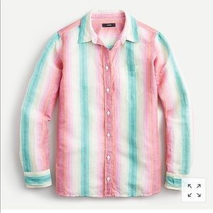 NWT J. Crew Linen Boyshirt